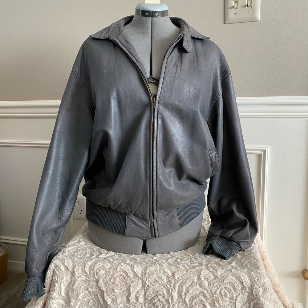 Vintage Nordstrom Leather Bomber Jacket
